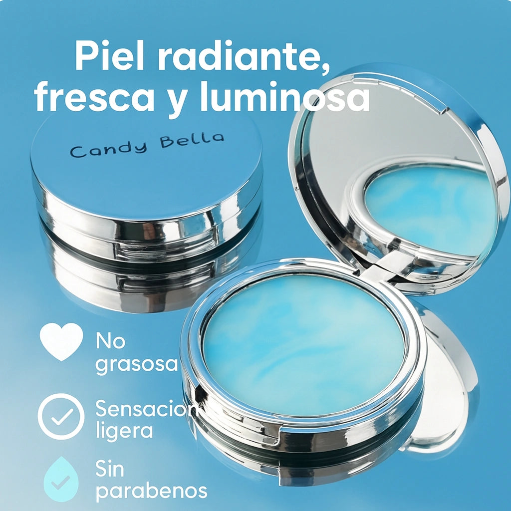 Candy Bella – Polvo Compacto: la solución pa’ la grasa en la cara