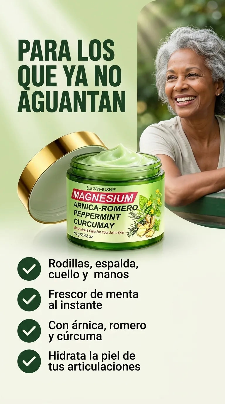 Crema de Magnesio con Arnica, Romero y Curcuma 80g