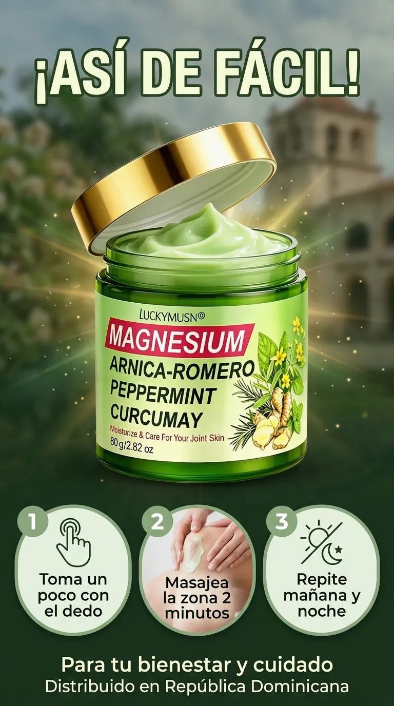 Crema de Magnesio con Arnica, Romero y Curcuma 80g