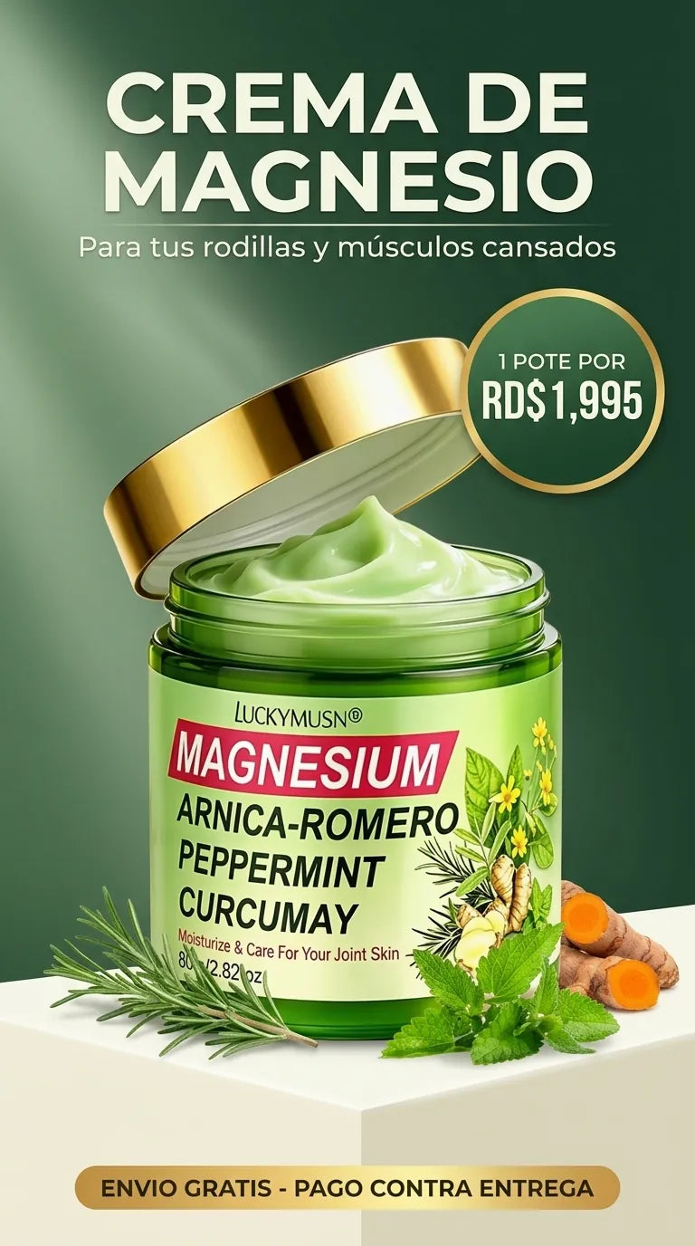 Crema de Magnesio con Arnica, Romero y Curcuma 80g