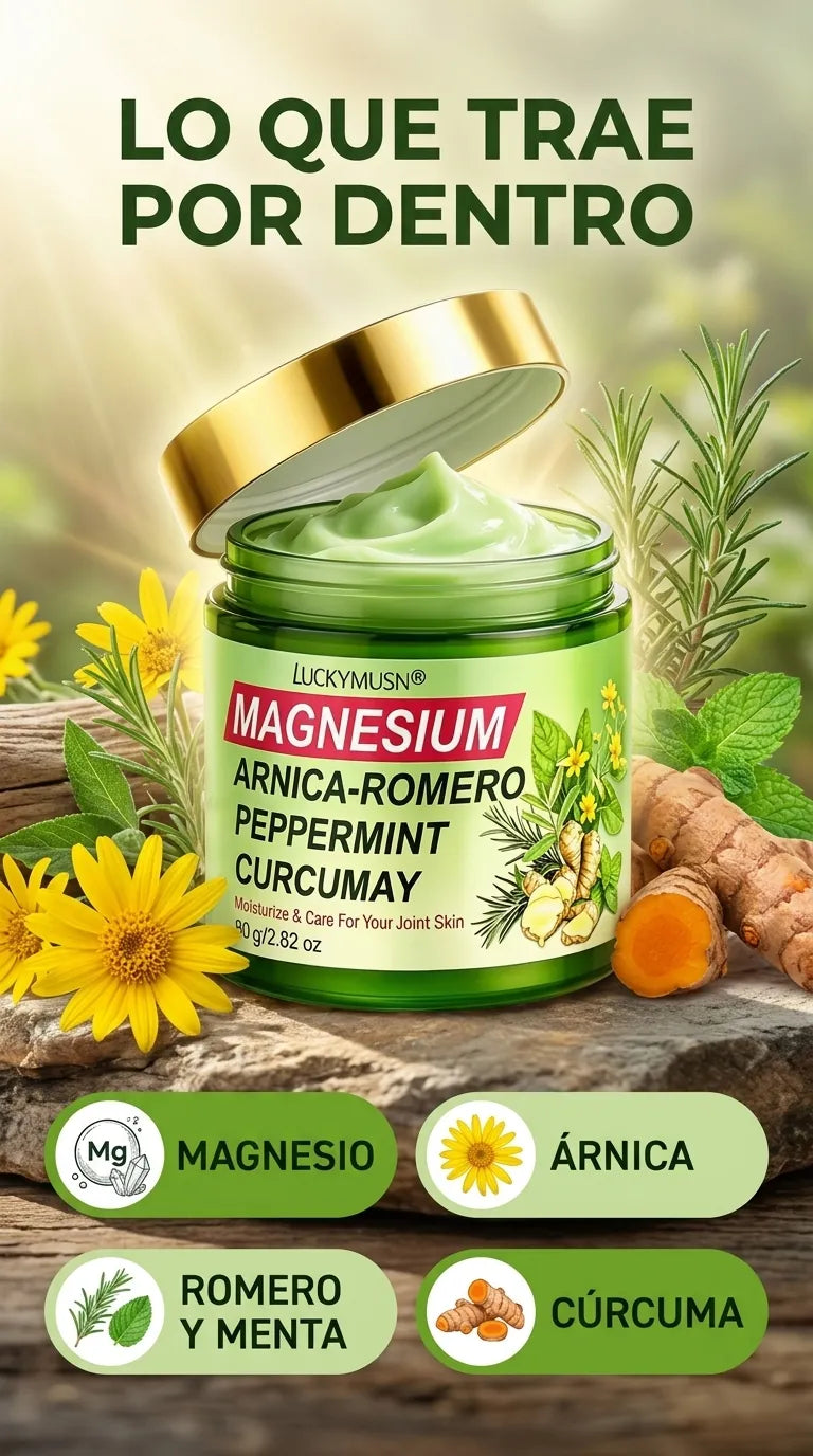 Crema de Magnesio con Arnica, Romero y Curcuma 80g