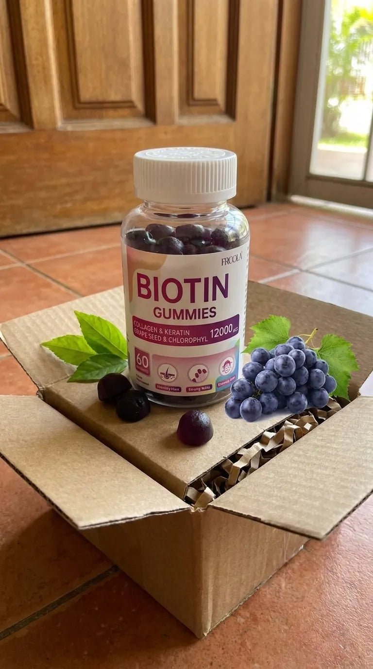 Gomitas de Biotina 12000MCG con Colageno y Queratina