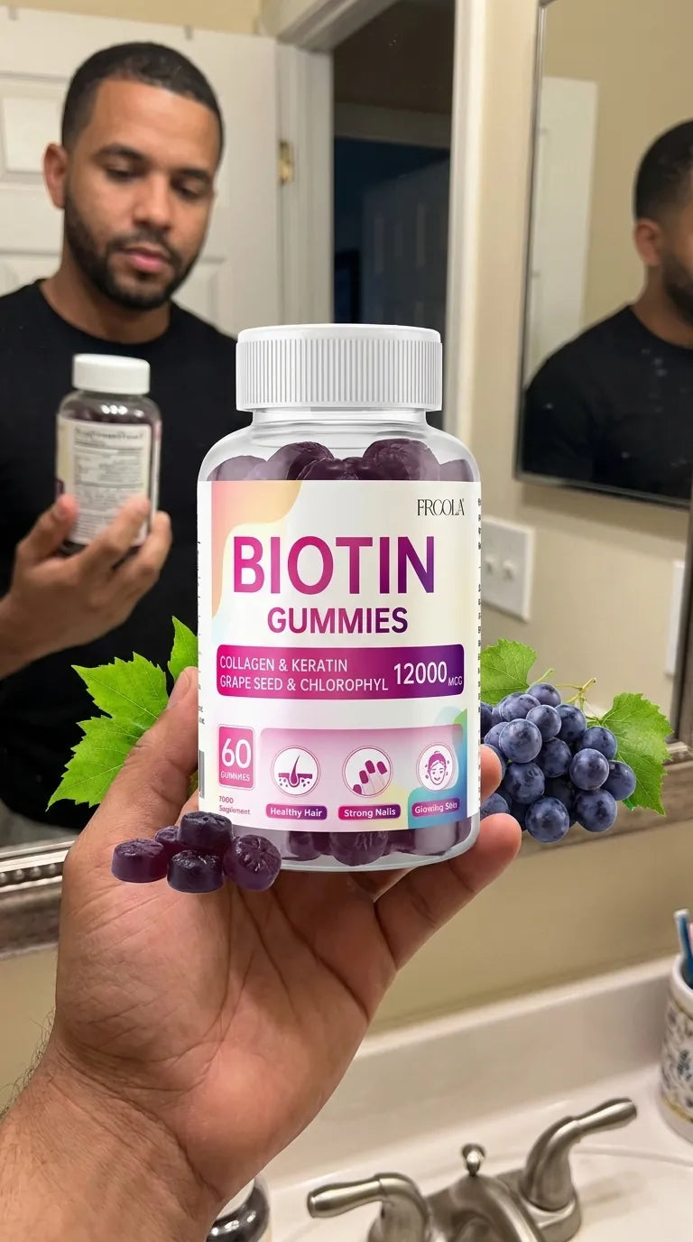 Gomitas de Biotina 12000MCG con Colageno y Queratina